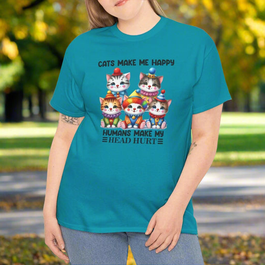Cats Make Me Happy Tee - Kim’s Signature Beauty & Accessories    