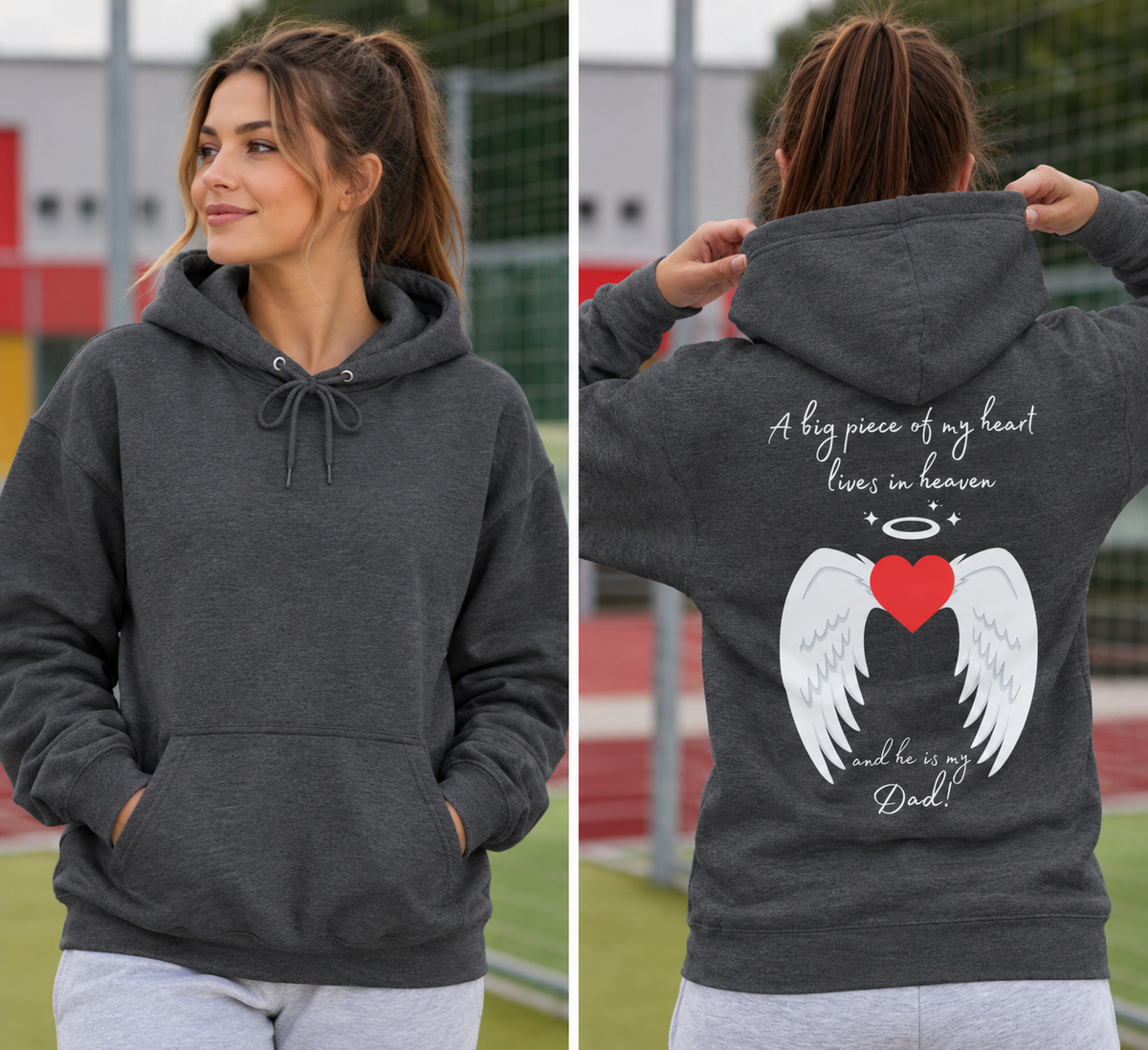 A Piece of My Heart Is in Heaven - Dad Tribute Hoodie