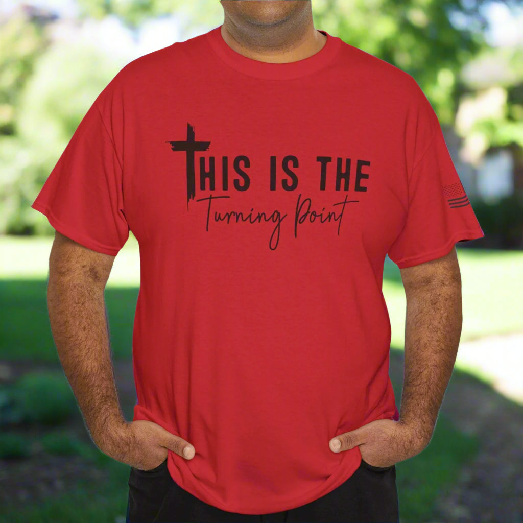 Charlie Kirk “Turning Point” Freedom Tee-Christian Statement - Kim’s Signature Beauty & Accessories    