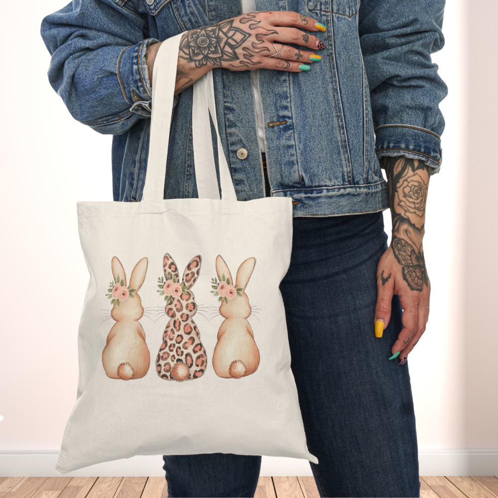 Charming Bunny Print Tote Bag - Kim’s Signature Beauty & Accessories    
