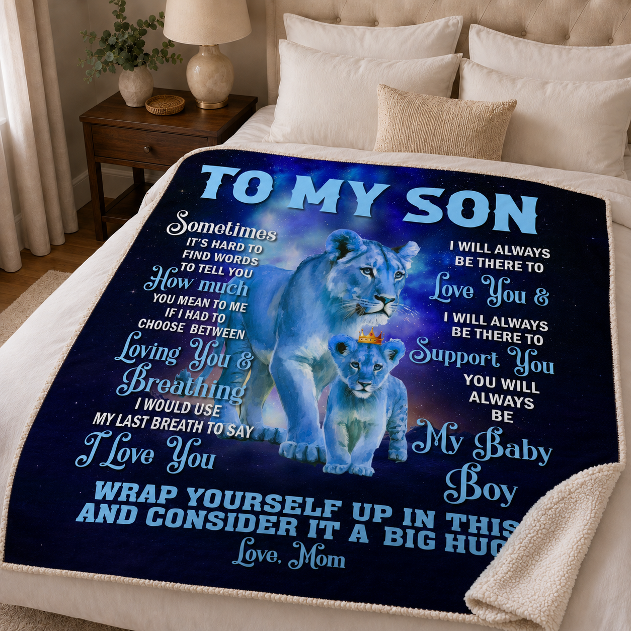 To My Son from Mom Blanket