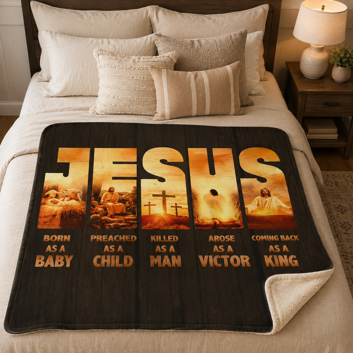 Jesus-Born a Baby, Returning a King - Blanket