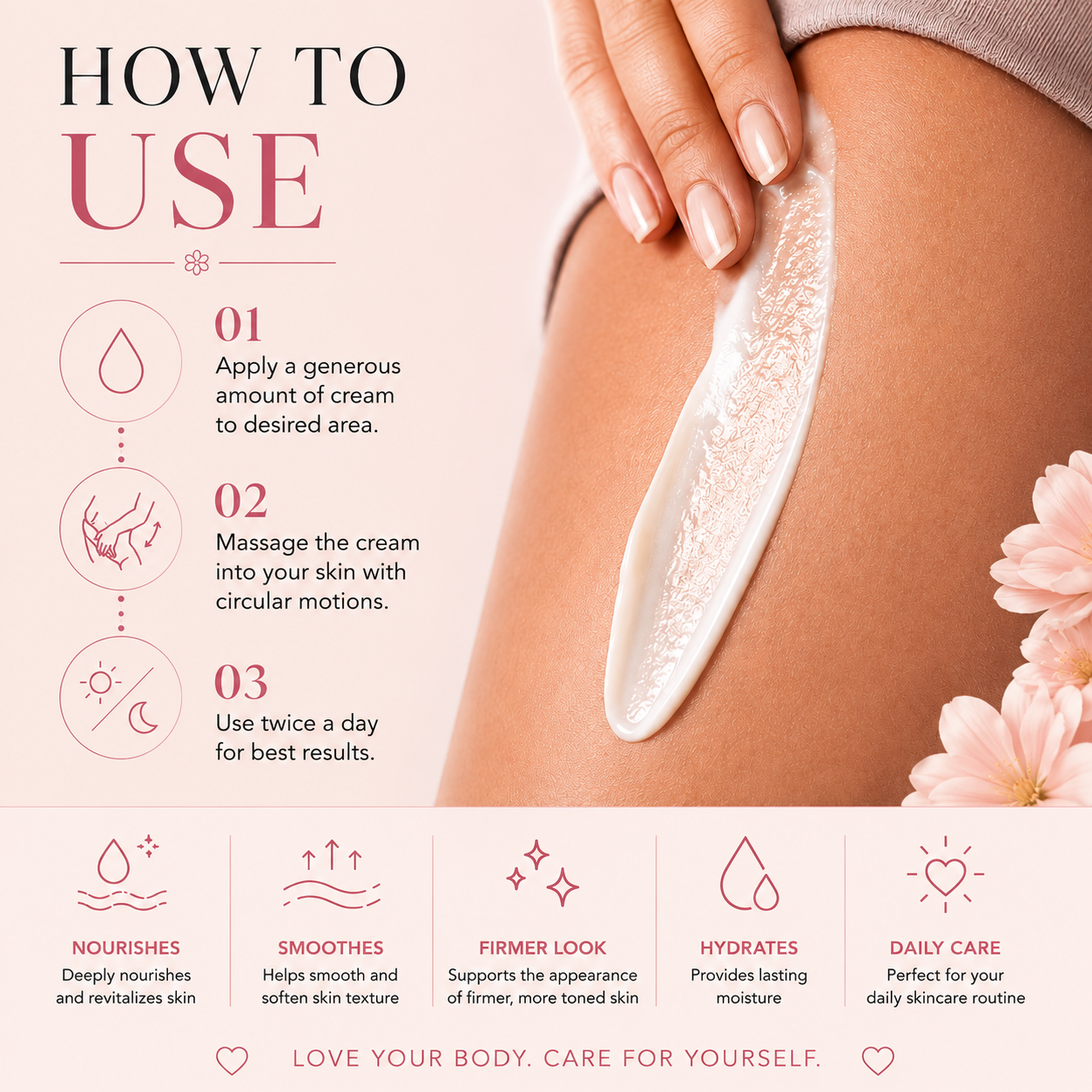 Enaskin Naturals Belly Firming Cream | Hydrating Skin Tightening Cream for Abdomen, Arms & Thighs
