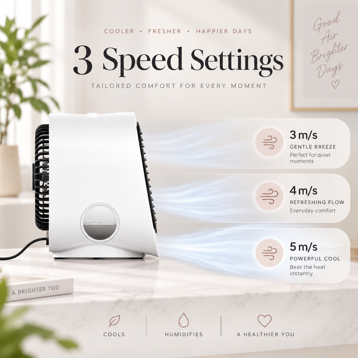 Portable Mini Air Cooler & Humidifier
