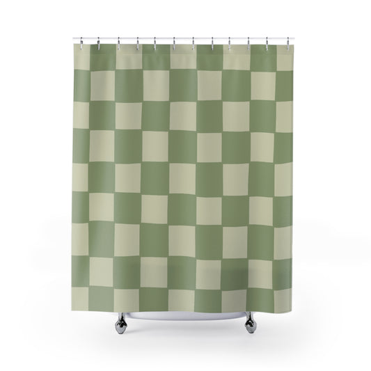 Checkerboard Charm Shower Curtain - Kim’s Signature Beauty & Accessories    