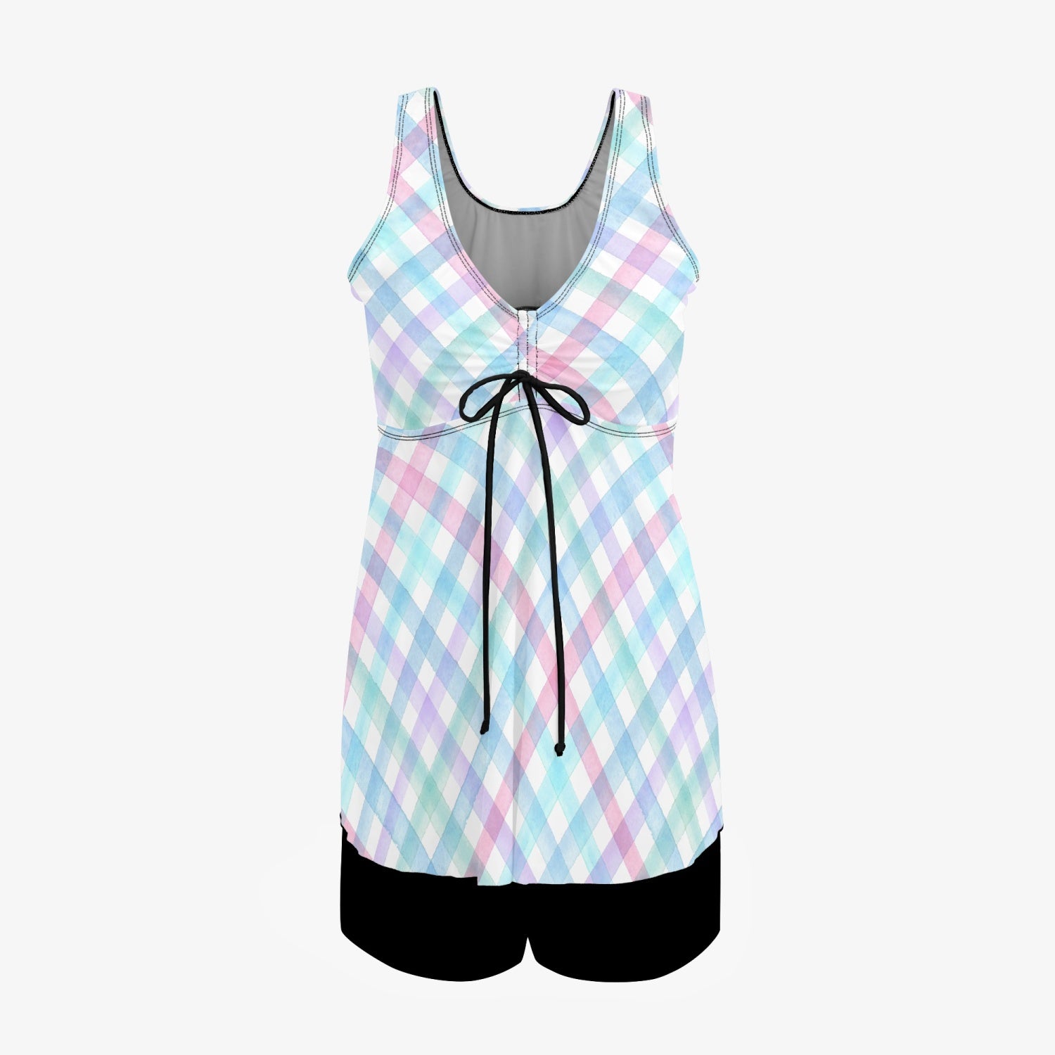 Checkered Chic | Women's Two-Piece Swimsuit - Kim’s Signature Beauty & Accessories    