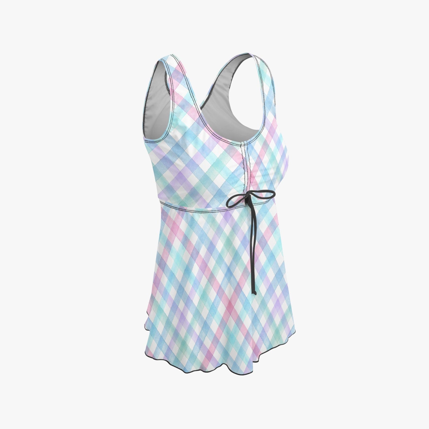 Checkered Chic | Women's Two-Piece Swimsuit - Kim’s Signature Beauty & Accessories    
