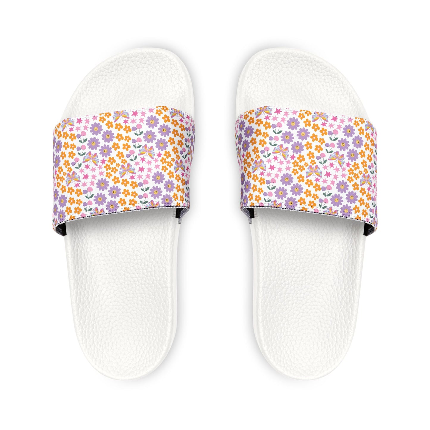 Cheerful Floral Youth Sandals - Removable Straps for Summer Fun - Kim’s Signature Beauty & Accessories    