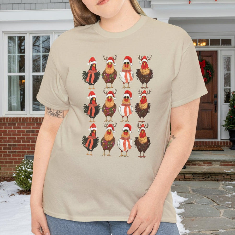 Chicken Christmas Tee - Kim’s Signature Beauty & Accessories    