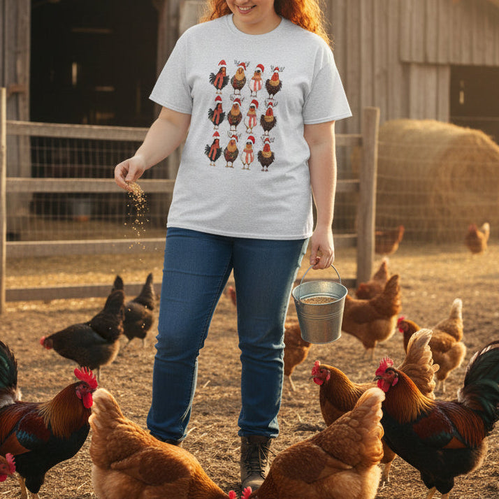 Chicken Christmas Tee - Kim’s Signature Beauty & Accessories    