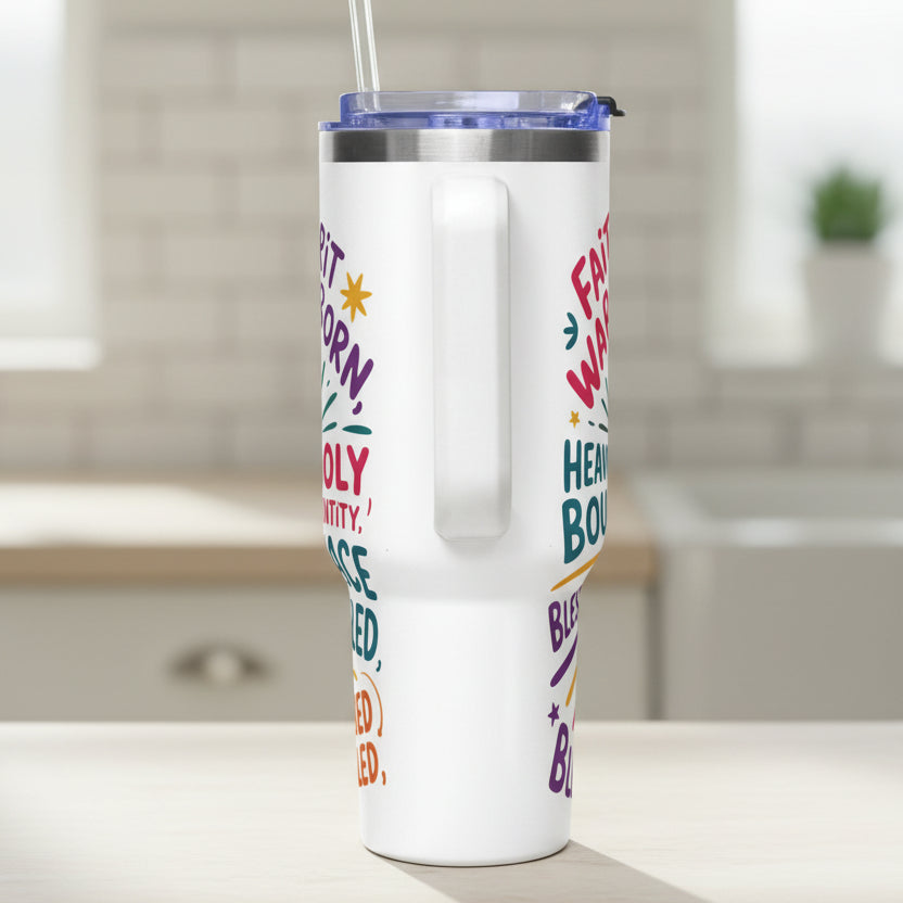 Child of God 40oz Tumbler - Faith Warrior Stainless Vacuum Cup - Kim’s Signature Beauty & Accessories