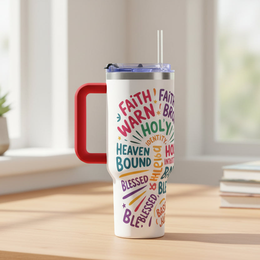 Child of God 40oz Tumbler - Faith Warrior Stainless Vacuum Cup - Kim’s Signature Beauty & Accessories