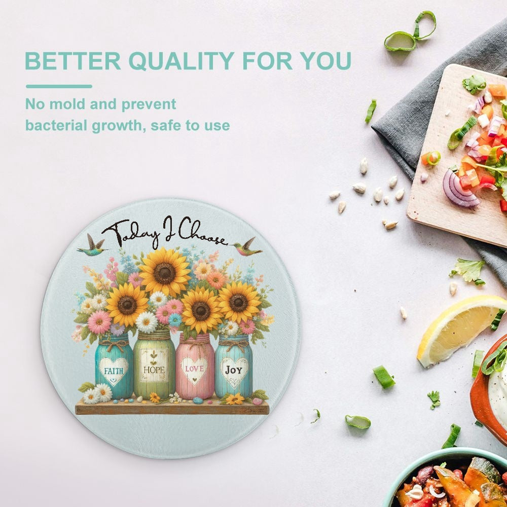 Choose Faith | Tempered Glass Cutting Board - Kim’s Signature Beauty & Accessories    