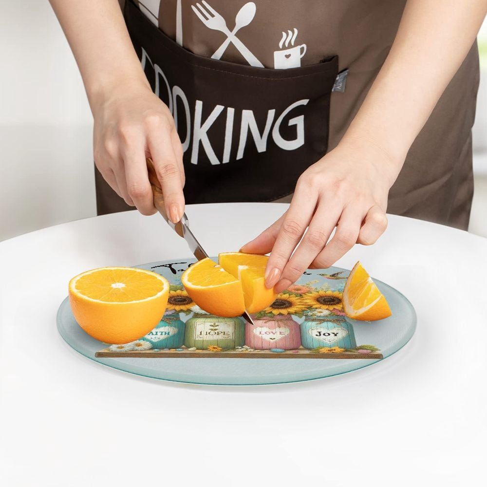 Choose Faith | Tempered Glass Cutting Board - Kim’s Signature Beauty & Accessories    