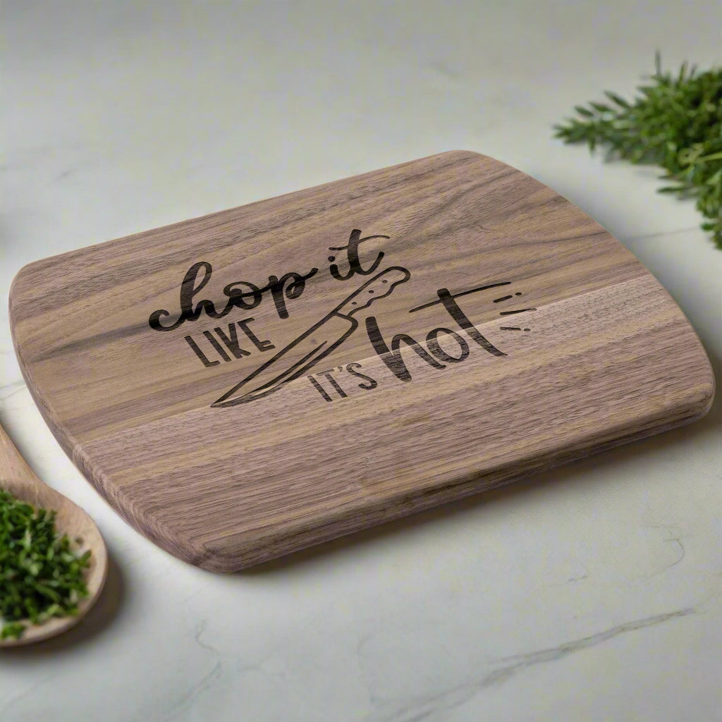 Chop It Like It’s Hot Cutting Board – Hardwood Kitchen Gift - Kim’s Signature Beauty & Accessories    