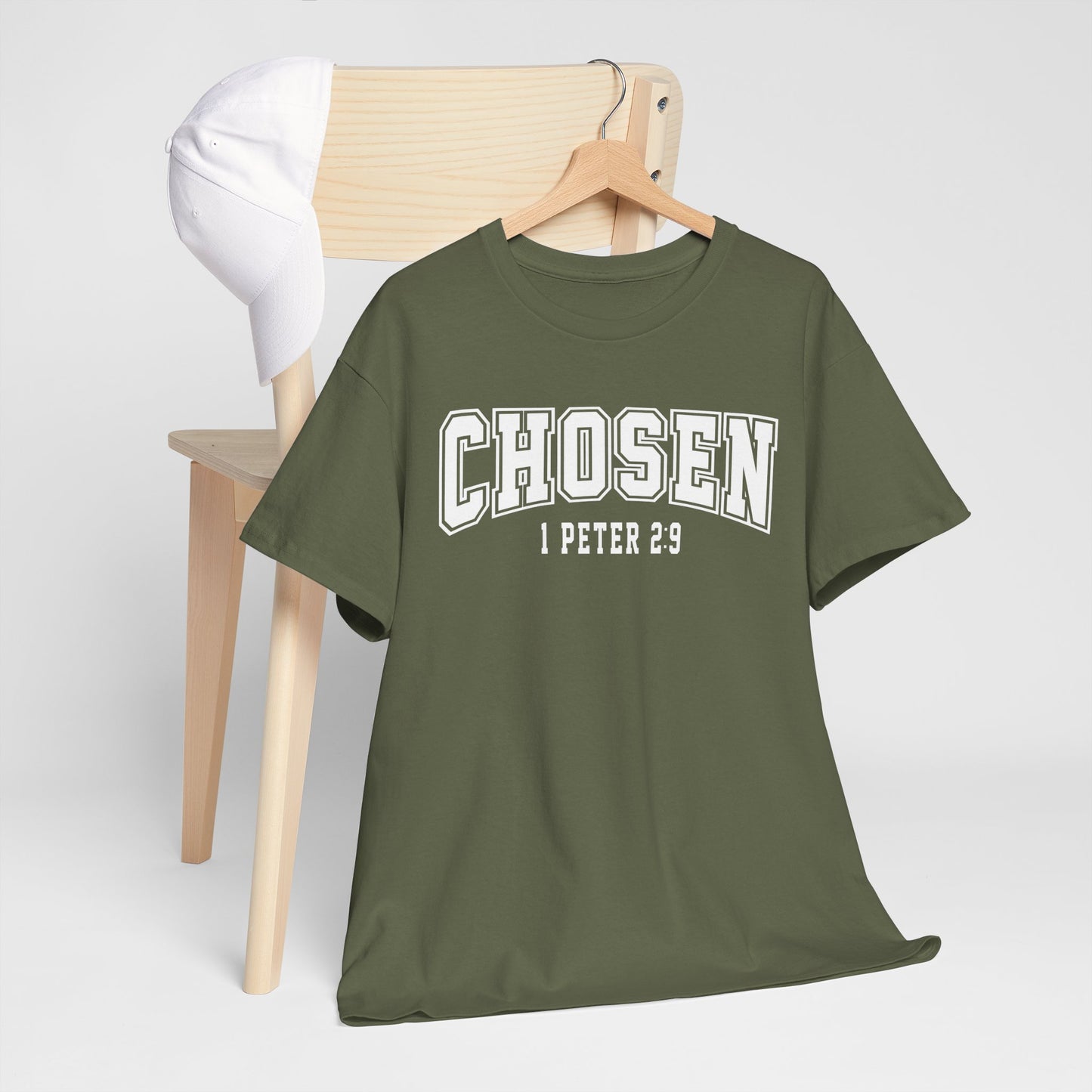 Chosen Unisex Heavy Cotton Tee - 1 Peter 2:9 Inspirational Shirt - Kim’s Signature Beauty & Accessories    