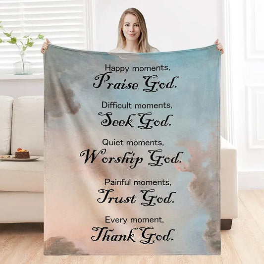 Christian Bible Verse Blanket for Women - Soft Plush Throw - Kim’s Signature Beauty & Accessories