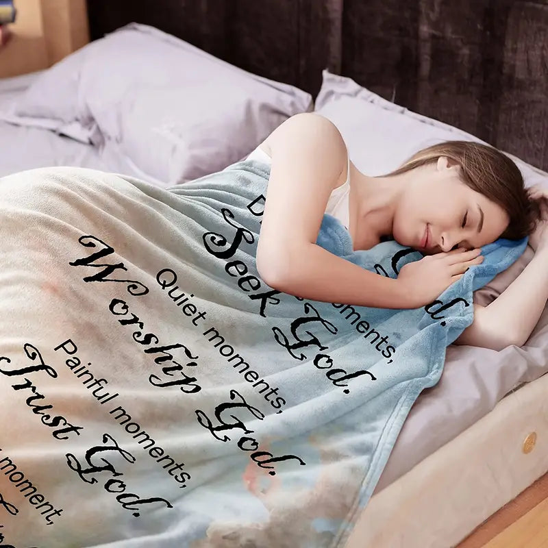 Christian Bible Verse Blanket for Women - Soft Plush Throw - Kim’s Signature Beauty & Accessories