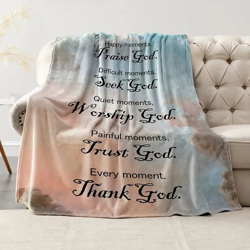 Christian Bible Verse Blanket for Women - Soft Plush Throw - Kim’s Signature Beauty & Accessories