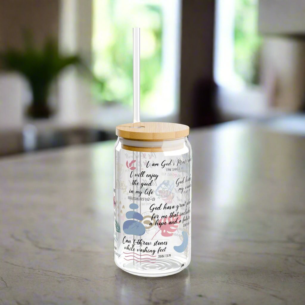 Christian Reminders Sipper Glass - Kim’s Signature Beauty & Accessories    