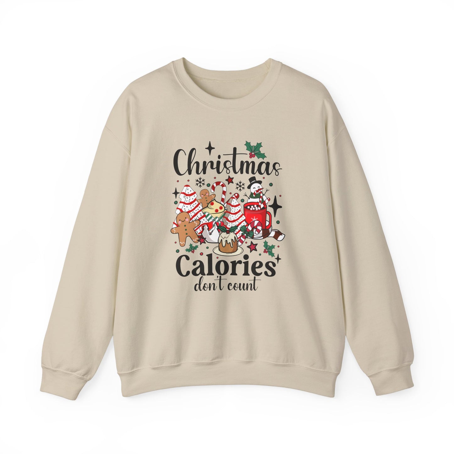 Christmas Calories Don't Count Sweatshirt - Kim’s Signature Beauty & Accessories    