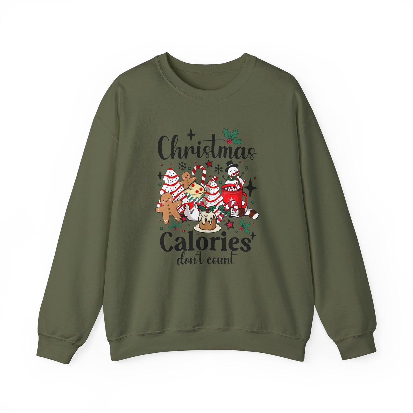 Christmas Calories Don't Count Sweatshirt - Kim’s Signature Beauty & Accessories    