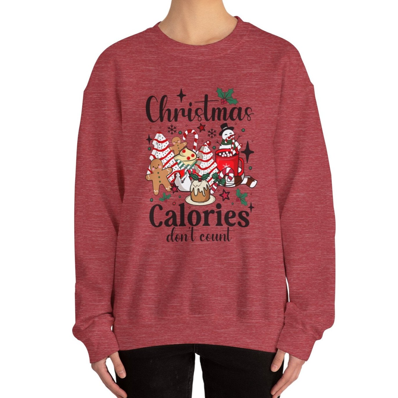 Christmas Calories Don't Count Sweatshirt - Kim’s Signature Beauty & Accessories    