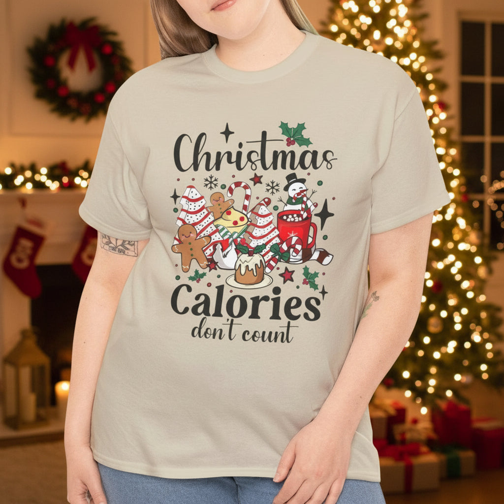 Christmas Calories Don't Count Tee - Kim’s Signature Beauty & Accessories    