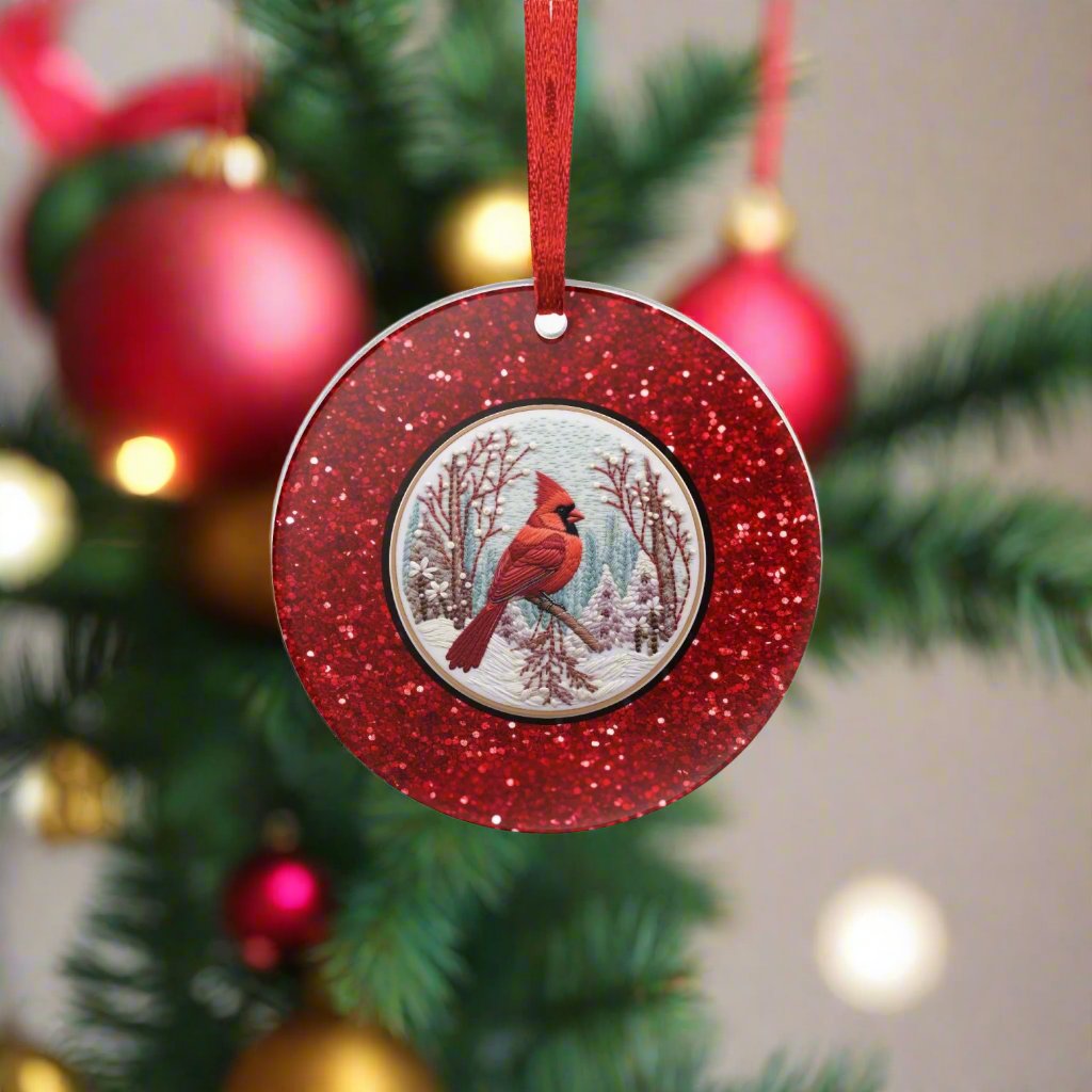 Christmas Cardinal Acrylic Ornament - Kim’s Signature Beauty & Accessories    