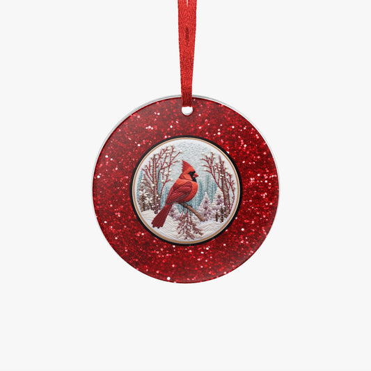 Christmas Cardinal Acrylic Ornament - Kim’s Signature Beauty & Accessories
