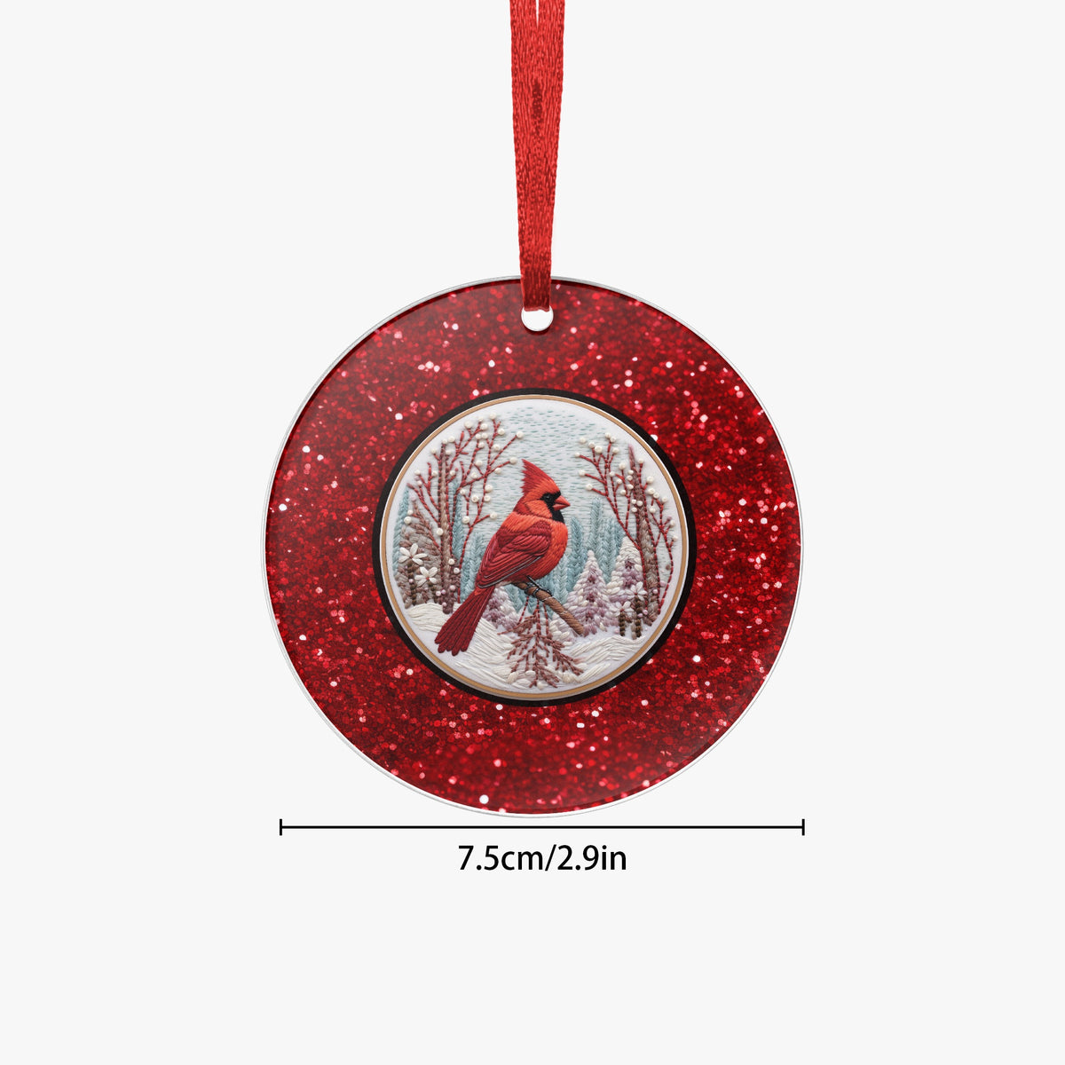 Christmas Cardinal Acrylic Ornament - Kim’s Signature Beauty & Accessories
