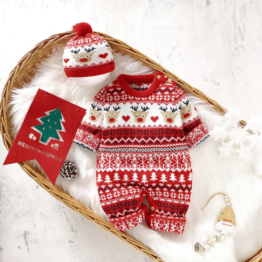 Christmas Pattern Newborn Romper - Kim’s Signature Beauty & Accessories    