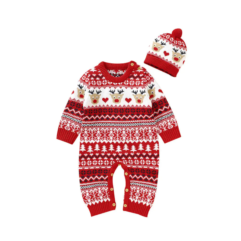 Christmas Pattern Newborn Romper - Kim’s Signature Beauty & Accessories    