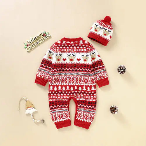 Christmas Pattern Newborn Romper - Kim’s Signature Beauty & Accessories    