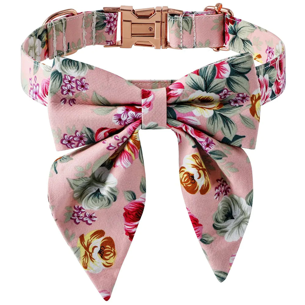 Cotton Dog Collar with Rose Gold Buckle – Soft, Stylish & Adjustable - Kim’s Signature Beauty & Accessories    (Store description)