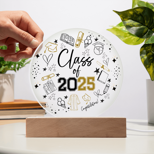 Class of 2025 Graduation Acrylic LED Plaque - Kim’s Signature Beauty & Accessories    