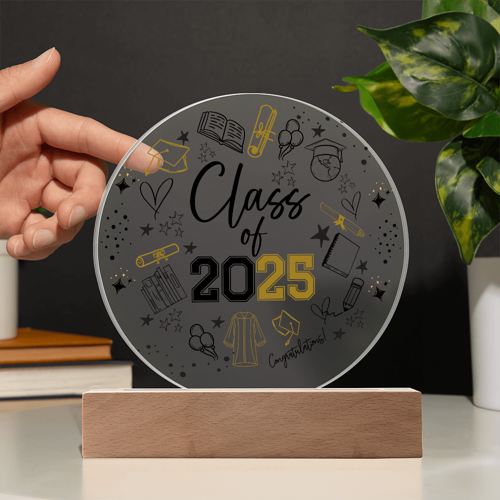 Class of 2025 Graduation Acrylic LED Plaque - Kim’s Signature Beauty & Accessories    