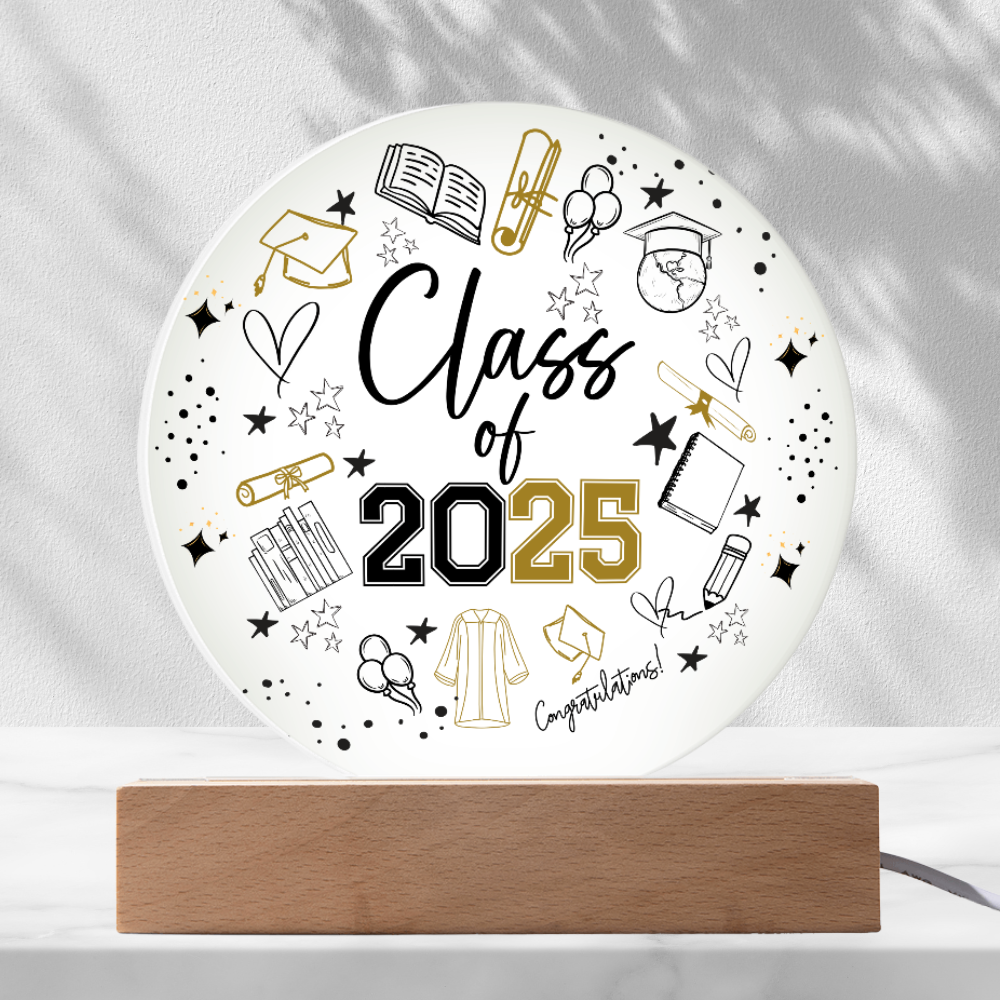 Class of 2025 Graduation Acrylic LED Plaque - Kim’s Signature Beauty & Accessories    