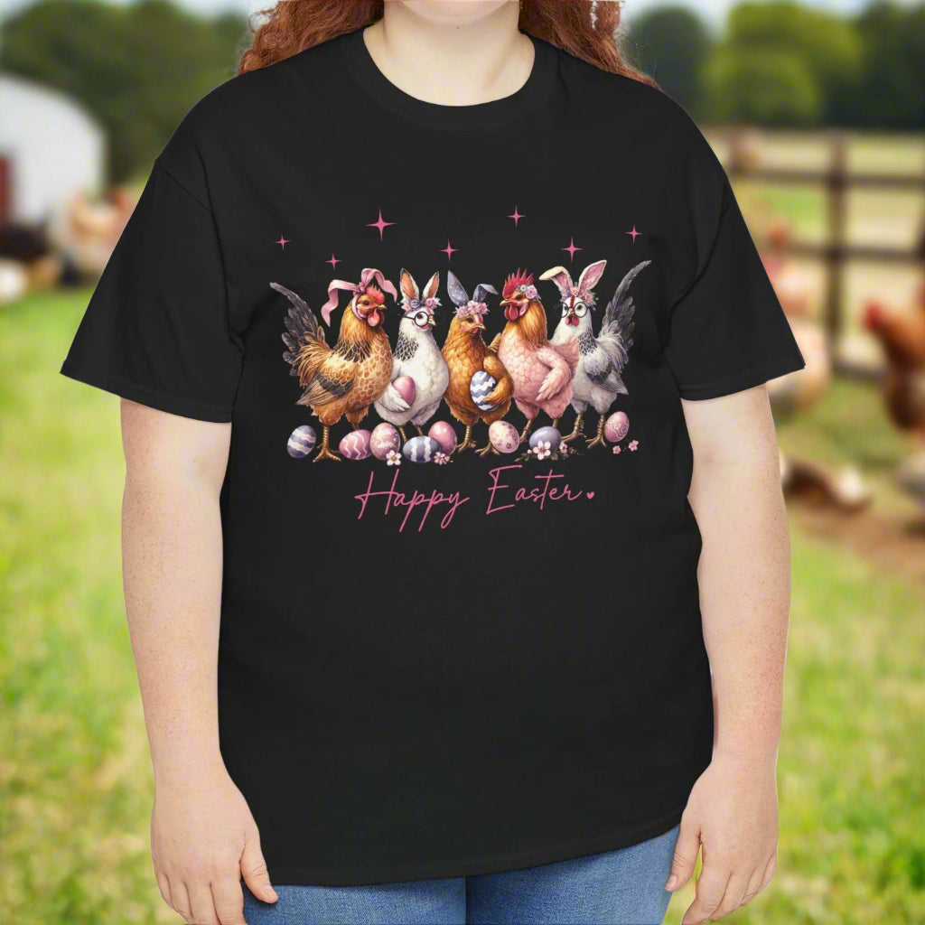 Clucking Good Easter - Chickens & Bunny Ears Tee - Kim’s Signature Beauty & Accessories    