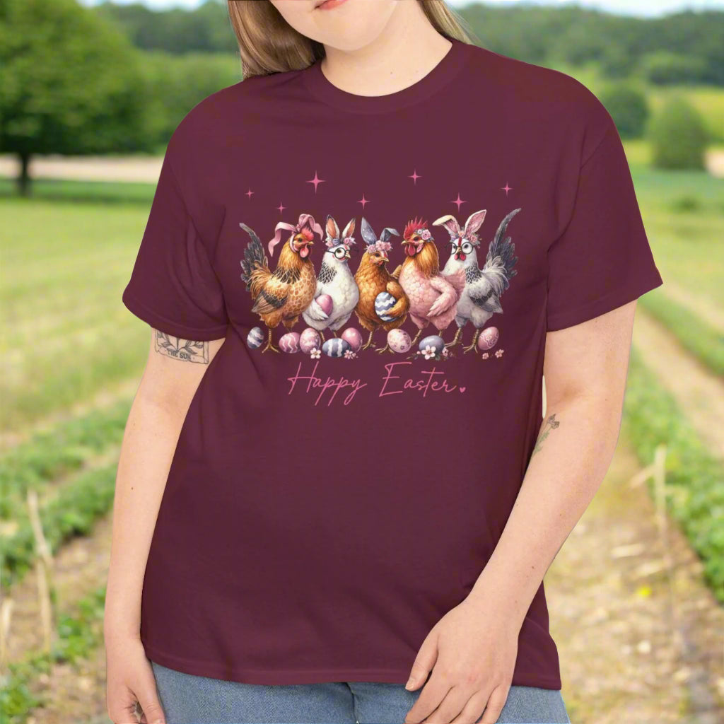 Clucking Good Easter - Chickens & Bunny Ears Tee - Kim’s Signature Beauty & Accessories    