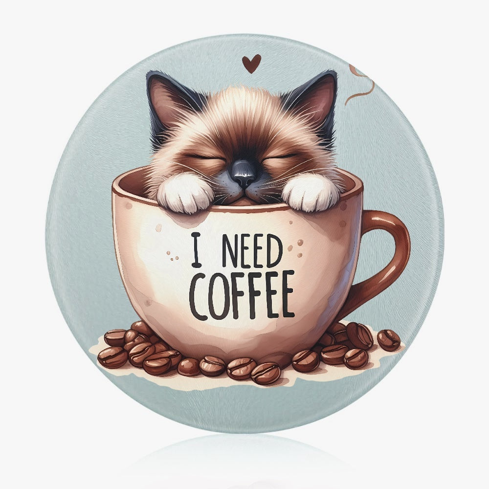 Coffee Love Tempered Glass Cutting Board - Kim’s Signature Beauty & Accessories    