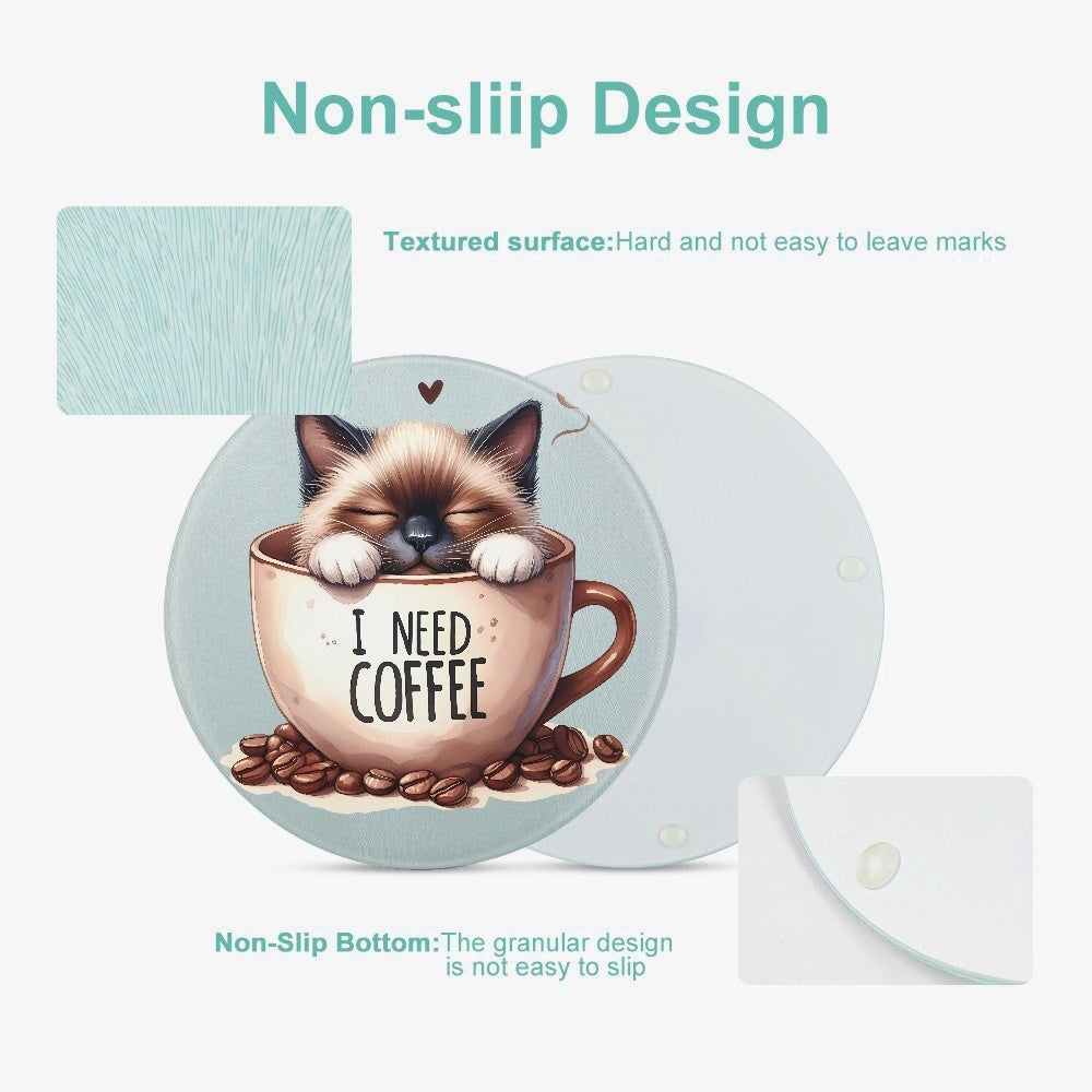 Coffee Love Tempered Glass Cutting Board - Kim’s Signature Beauty & Accessories    