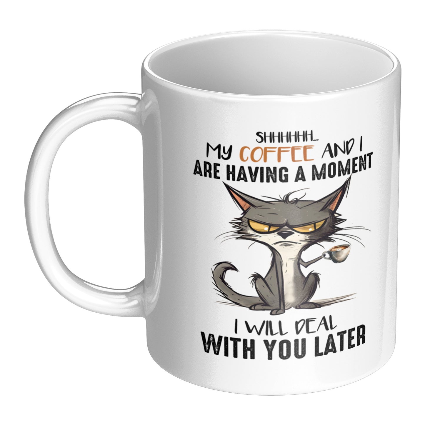 Coffee Moment | Funny Cat Mug - Kim’s Signature Beauty & Accessories    