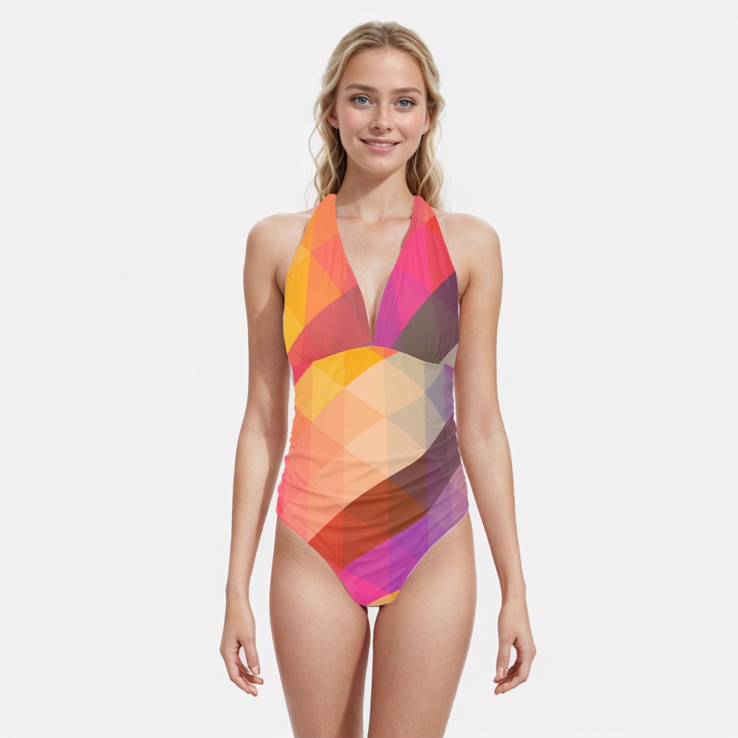 Color Maze |  Women's One-Piece Swimsuit - Kim’s Signature Beauty & Accessories    