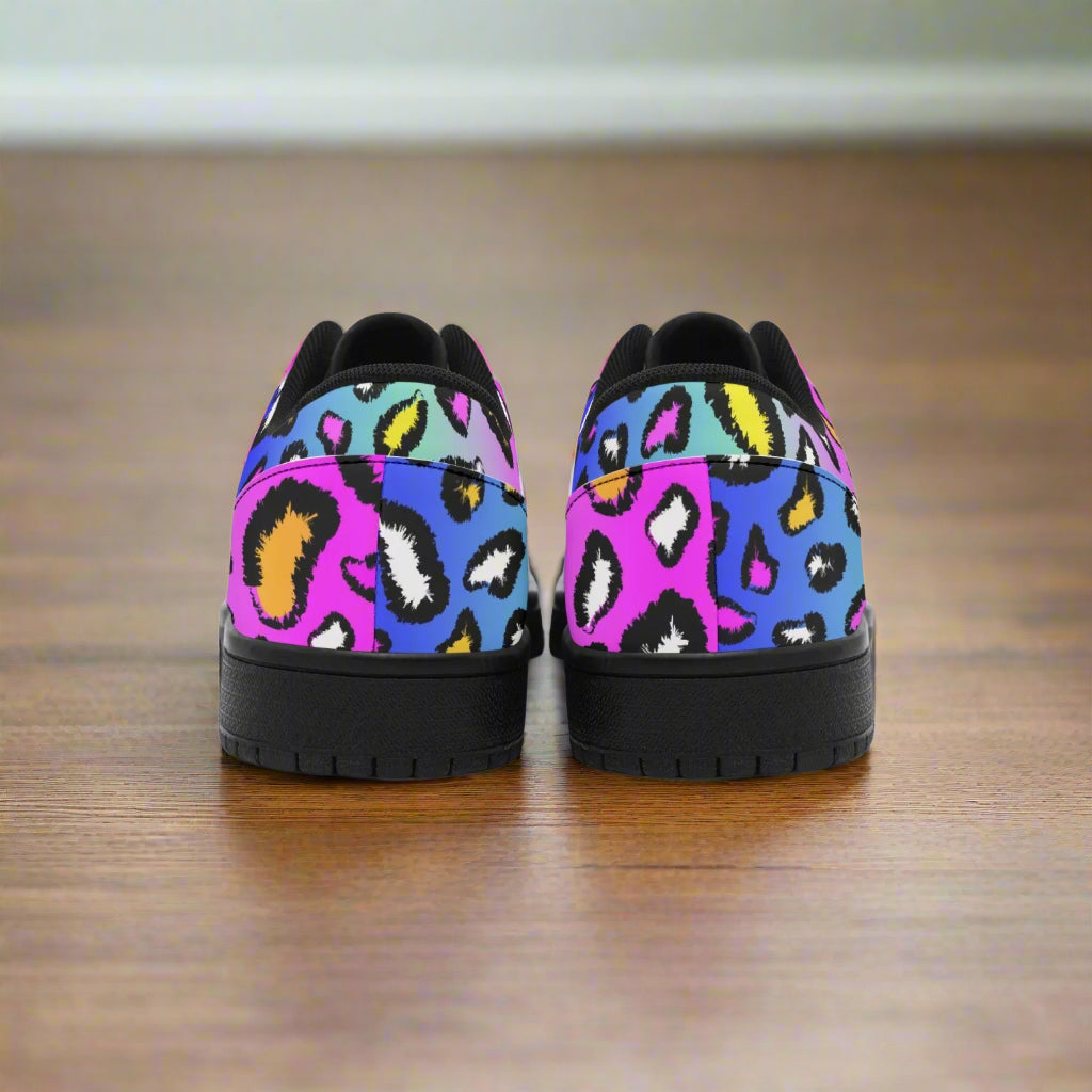 Color Pop Leopard Print Sneakers – Bold Street Style Shoes - Kim’s Signature Beauty & Accessories    