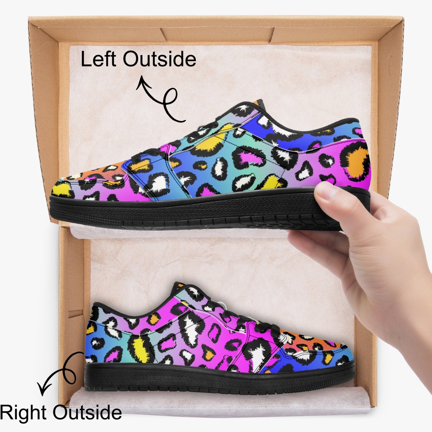 Color Pop Leopard Print Sneakers – Bold Street Style Shoes - Kim’s Signature Beauty & Accessories    