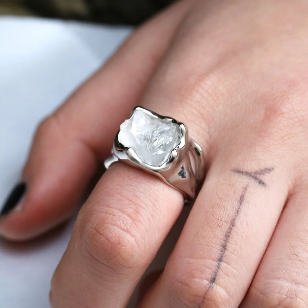 Colored Clear Irregular Stone Rings - Kim’s Signature Beauty & Accessories    