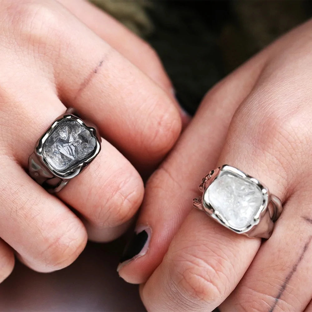 Colored Clear Irregular Stone Rings - Kim’s Signature Beauty & Accessories    