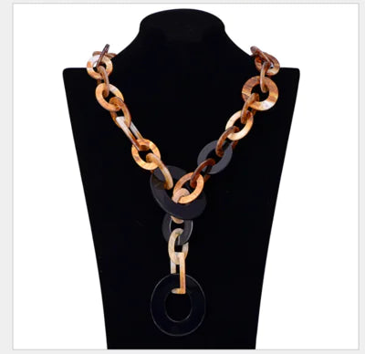 Colorful Acrylic Circle Statement Necklace – Lightweight & Bold - Kim’s Signature Beauty & Accessories    