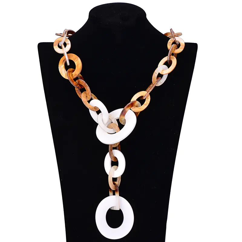 Colorful Acrylic Circle Statement Necklace – Lightweight & Bold - Kim’s Signature Beauty & Accessories    